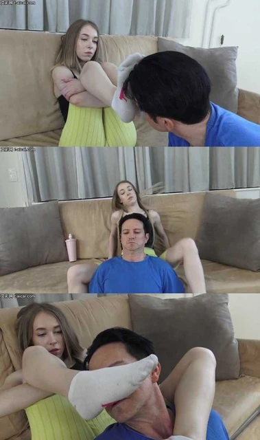 【欧美女王】闻舔19岁公主小妹健身后的超臭棉袜脚!被臭鞋捂脸臭棉袜脚踩着脸