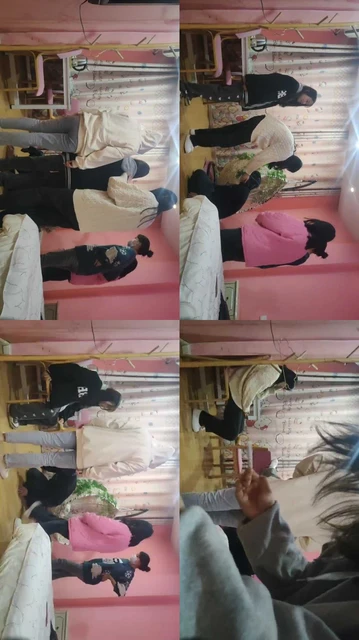 【挨打M】精神小妹群调群殴