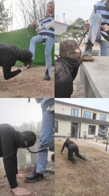 【辰辰】户外强迫狗舔超脏泥土鞋底