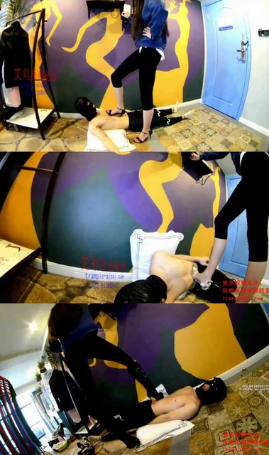 【萱萱】【奴隶岛】萱萱踢肚子和踩肚脐