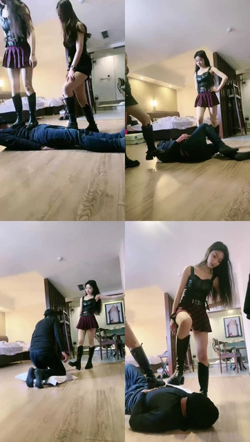 【宸宸】双主皮靴暴力踢踹踩跺场【双视角版】