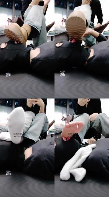 【玥野兔】沉浸式闻舔马丁靴白袜