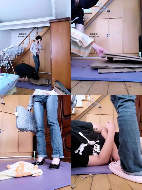 【桉】脏高跟碾压踩狗爪