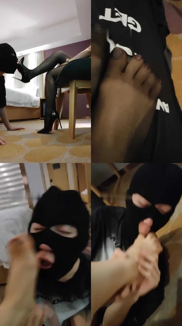 【丝主】逛街后脏高跟原味丝袜让狗舔/闻鞋窝