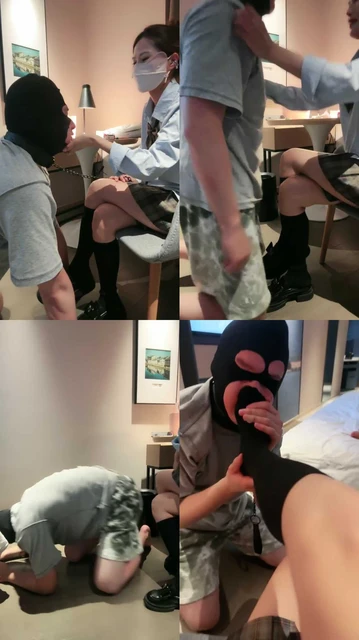 【安主子】皮鞋黑袜虐/抽耳光/踢裆虐乳/圣水淋浴