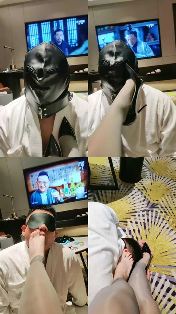 【蓝蓝大S】高跟肉丝脚踩虐/耳光/脚插嘴