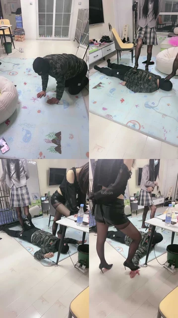 【狠欣人】双S-手铐捆绑-黑丝高跟踩踏