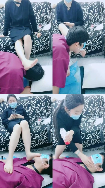 【绾颜】伺候按摩技师恋足舔