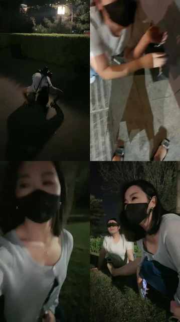 【辣吃多的辣姐s】饭后户外溜母狗