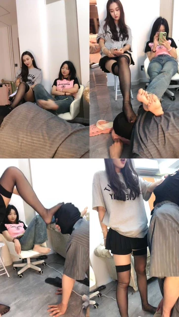 【SS】姐妹花S-轮流舔臭脚/踩狗头/闻拖鞋/耳光