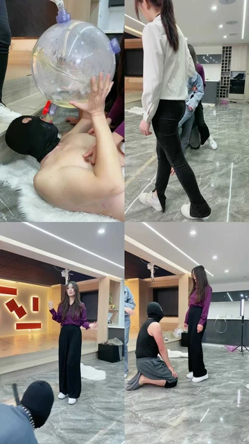 【麋鹿银儿】3女王混合圣水强制巨量烟烫暴踹圈踢虐乳重度