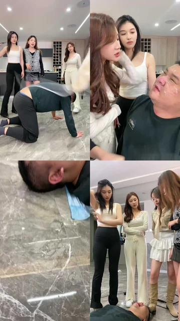 【麋鹿银儿】4女S暴力鞭打/直饮升水/浓痰吐脸