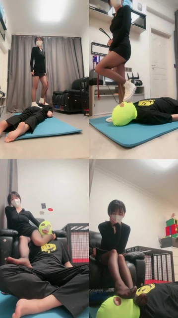 【暴主s】健身房女王白袜黑丝践踏地狱