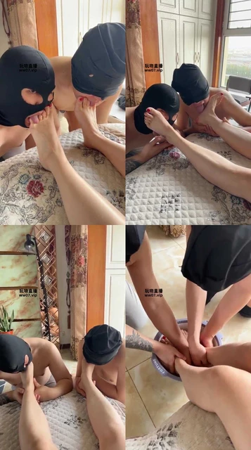 【斯羽情侣】家奴调教 2个一起给主人舔脚