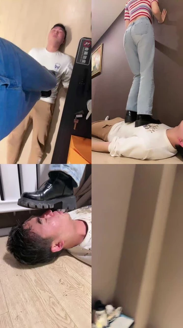 【年华S】脏短靴踩踏食物喂食贱狗