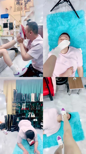 【兔兔大人】鞋子绑脸闻鞋/舔脏鞋白袜/踩踏踩脸