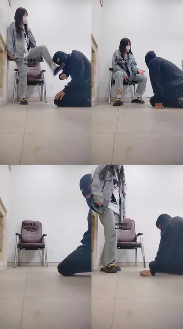 【女生也能很暴力】学生主皮鞋白袜暴力踢踹