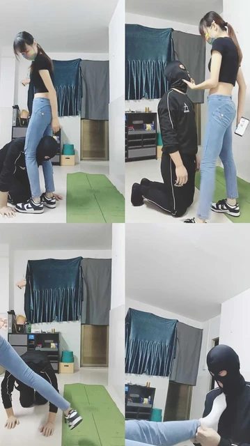 【美娜格格】瑜伽教练转胯+白棉袜气味羞辱