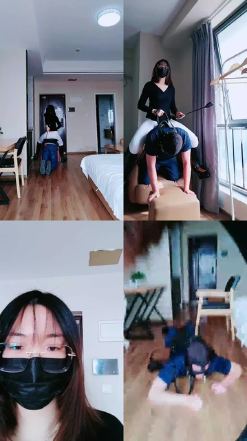 【小鱼姐姐】女军统骑马遛狗专场