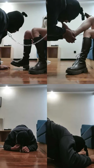 【颜大大】素人长靴强迫舔