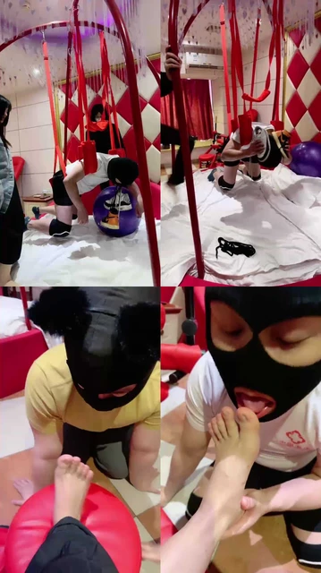 【绝美双主】双主VS双狗-吊绑狗全体重踩/踢打