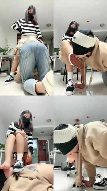 【露可大大】掐乳/沉浸式舔裸足/清理脏vans鞋/踩踏