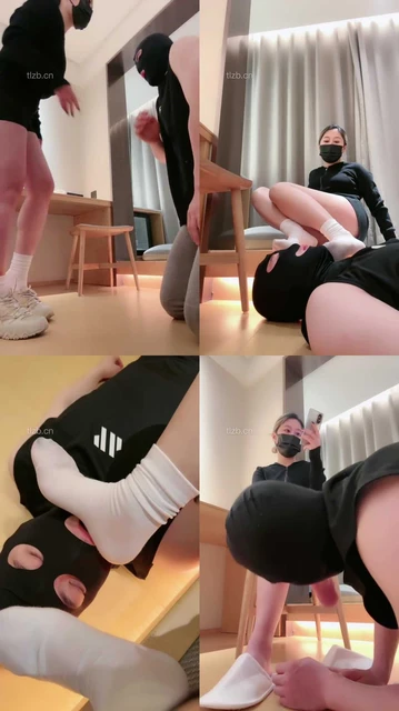 【花兮玥】小白鞋超脏原味白袜踩狗脸