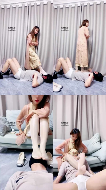 【橙子】肉丝脚踩狗脸/腿绞/全体重踩踏