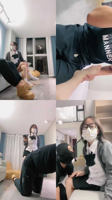 【小乔】JK萝莉主白袜裸足玩贱奴【上】