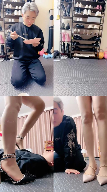 【倪梵】下跪喂食/高跟美腿碾压狗脸