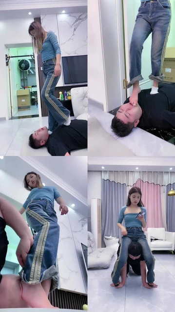 【麋鹿银儿】白棉袜脚重度踩踏/深喉脚耳光/骑马溜双狗