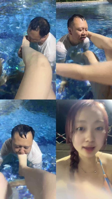 【南南】双S三亚游泳池玩狗-舔裸足/骑马