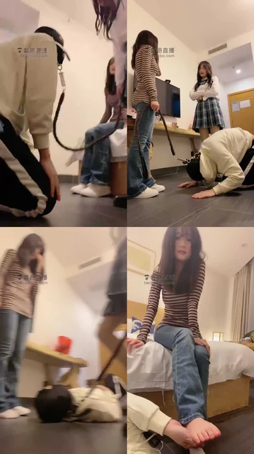 【雪莉】带圈外小学妹玩狗