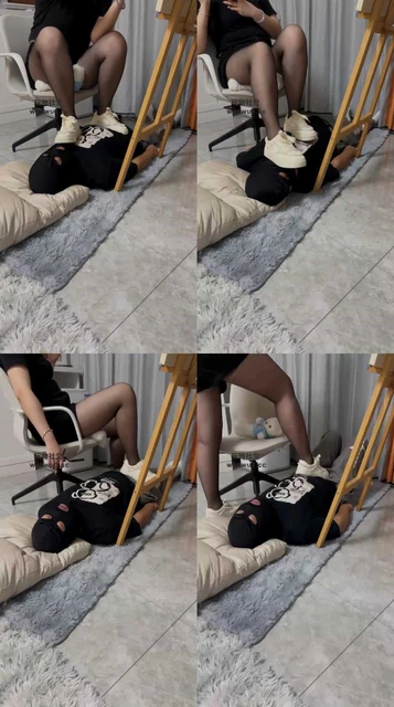 【琼菲】美术生-小白鞋无意识踩脚垫