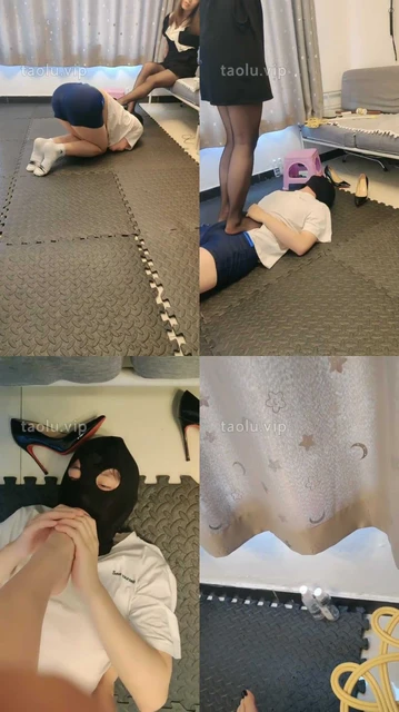 【清雅】黑丝高跟裸足恋足调-踩踏