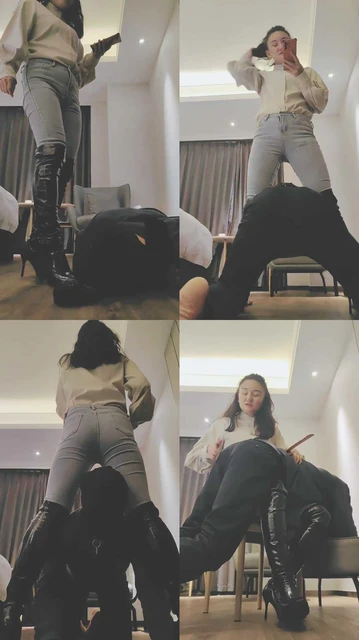 【飞扬女王】长靴御姐S碾压地毯