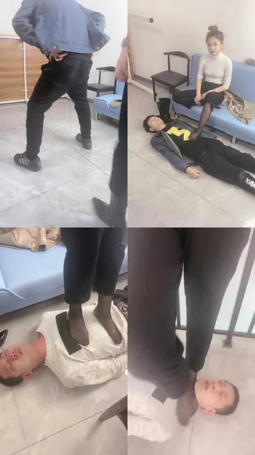 【冷鸢大大】黑丝脚全体重踩踏