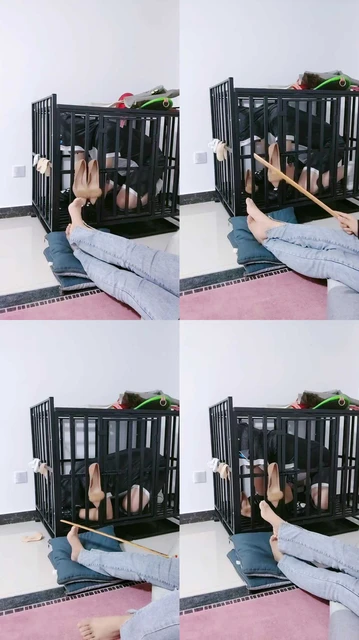 【五公主】囚禁狗笼陪主人直播