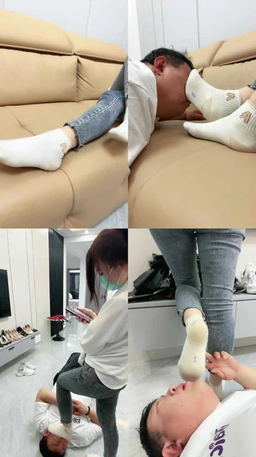 【奕大】白袜羞辱踩着,遛狗,玩弄狗除臭