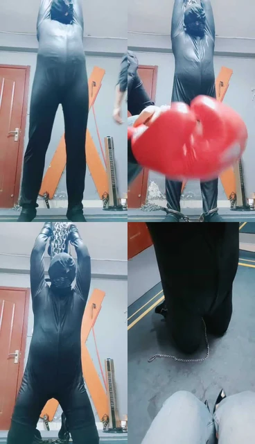 【东营天香百合】拳击暴打/封嘴铁链吊绑/踩狗爪