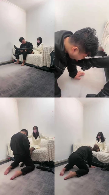 【素人星探】开发素人学生主长靴黑丝踩虐