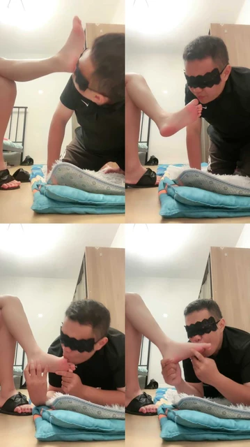 【上海学生主】近距离-裸足狂舔