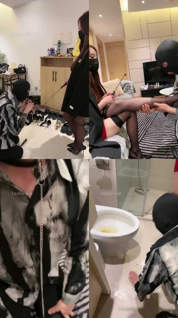 【美娜S】长腿车模黑丝高跟驯化-头压马桶喝圣水/舔多双高跟