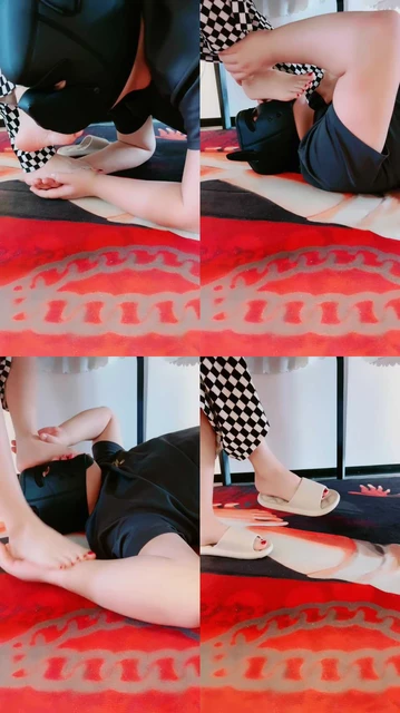 【芷镜】沉浸式-桌底视角-裸足恋足狂舔