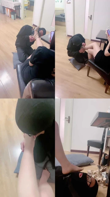 【嘉一】跪舔铆钉高跟美足