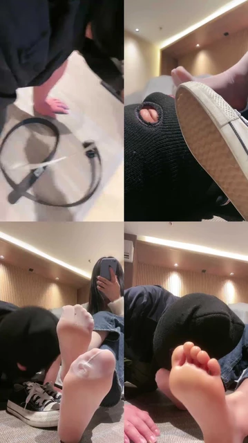 【小痴】帆布鞋丝袜脚气味羞辱