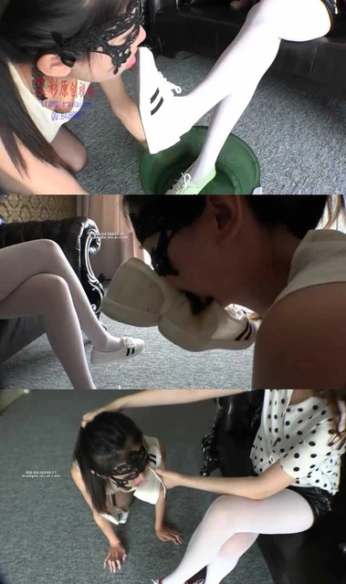 【小妮女主】虐待羞辱撞衫女奴,烧鞋舔食