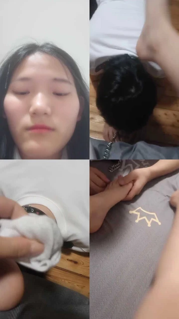 【玥玥】学生主-原味船袜裸足玩狗