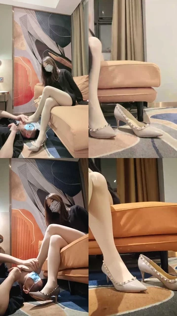 【梵高】素人高跟鞋原味肉丝狂舔【双视角版】