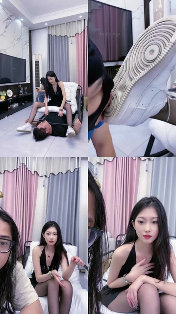 【麋鹿银儿】特殊方式踩狗/耳光/掐乳/舔脏鞋底【完整版】